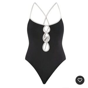 Black and White One-Piece Swimsuit size XS